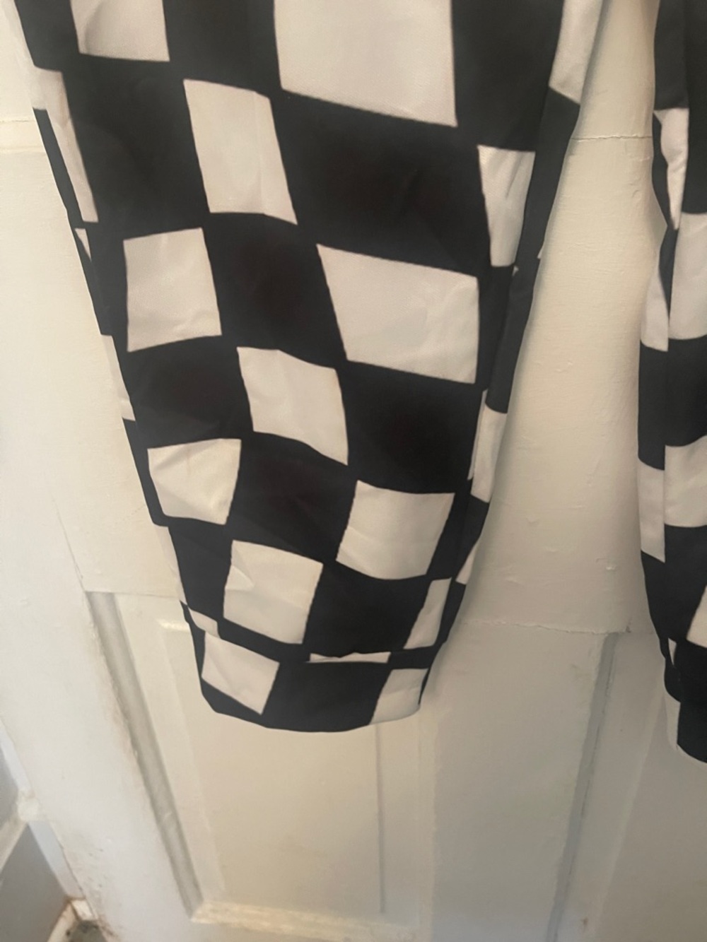 Black and White Checkerboard Jogger Pants - Picture 5 of 7